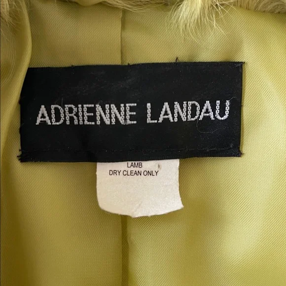 Adrienne Landau Lime Lamb genuine Fur Jacket. - Picture 7 of 8